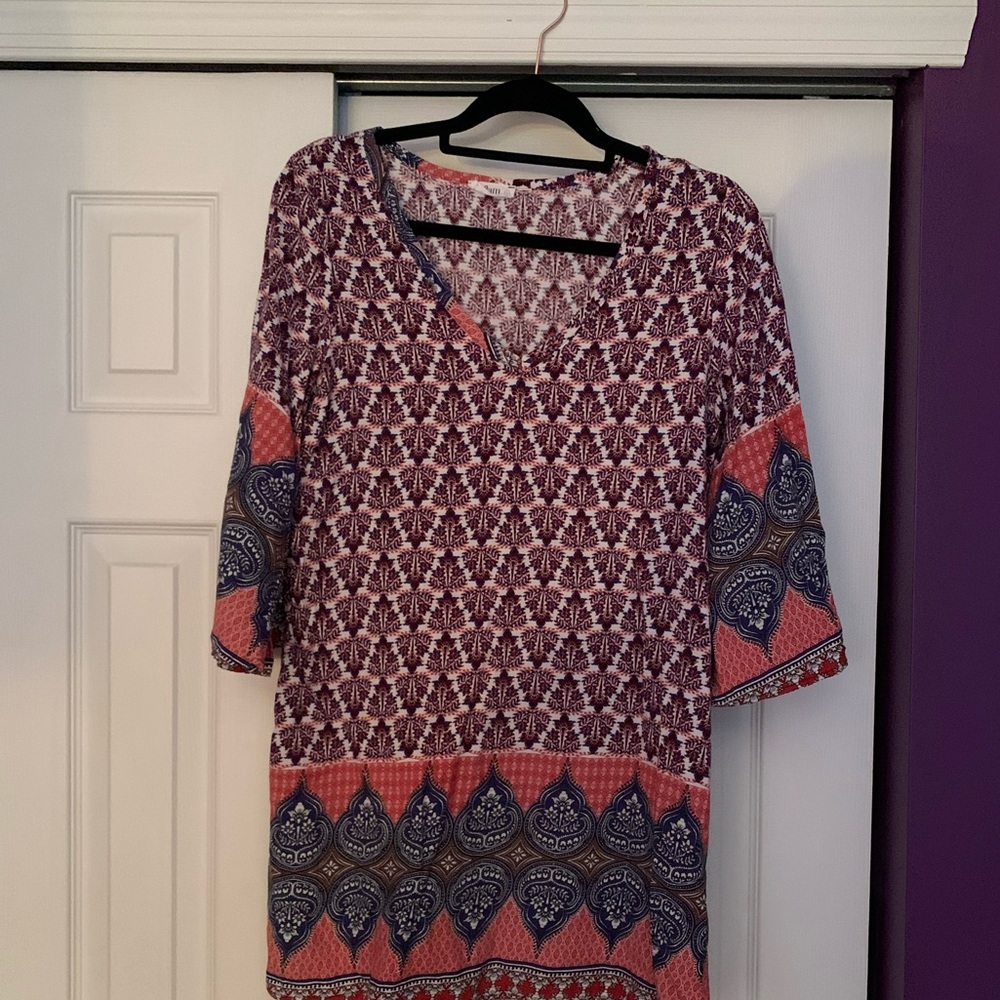 Glam size S dress, worn multiple times, multicolor